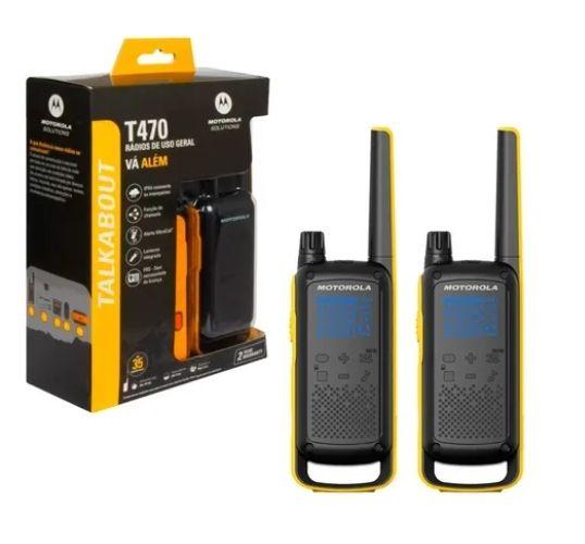 Imagem de Radio Comunicador Walk Talk Talkabout Motorola T470BR Bivolt Original NF Anatel até 35km