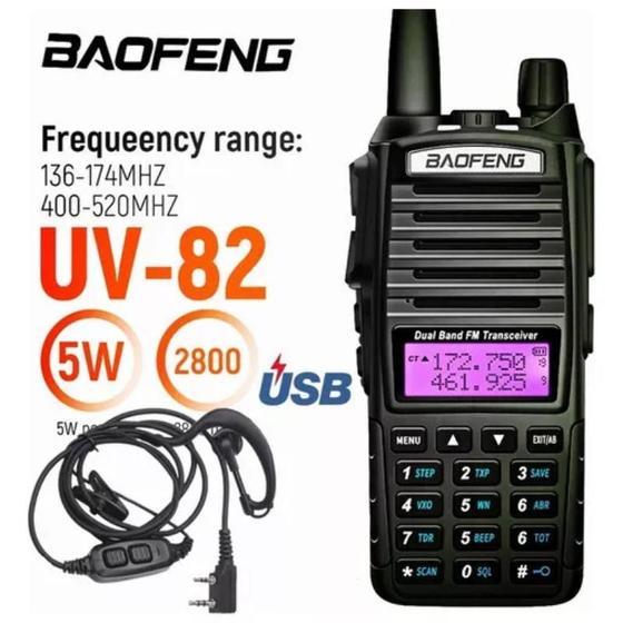 Imagem de Rádio Comunicador Walkie-Talkie Baofeng Uv82 - boafeng