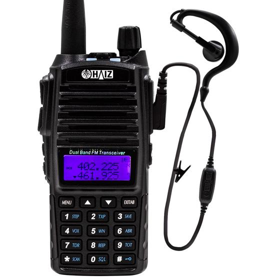 Imagem de Rádio Comunicador Walkie Talkie Segurança 5W Bf Dual Band Haiz UV-82