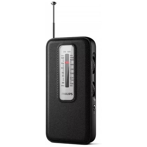 Rádio De Bolso Analógico Philips AmFm A Pilha Alto Falante Rádio
