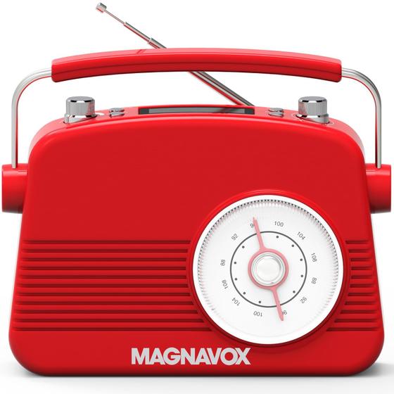 Imagem de Rádio Despertador Magnavox Retro com Bluetooth - Vermelho