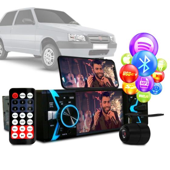 Imagem de Radio Dvd Bluetooth Mp5 Usb 1din Espelhamento Fiat Uno