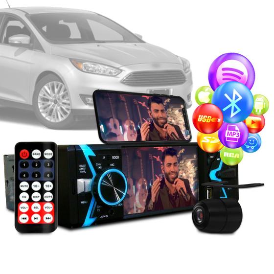 Imagem de Radio Dvd Bluetooth Mp5 Usb 1din Espelhamento Ford Focus