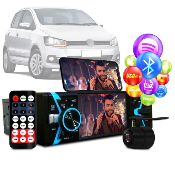 Imagem de Radio Dvd Bluetooth Mp5 Usb 1din Espelhamento Vw Novo Fox