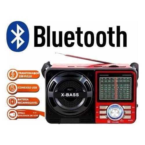 Imagem de Radio e Caixa de Som - AM / FM / SW2 / SD / USB / MP3 / Bluetooth  Bateria Recarregável  Sem Fio  Altomex 1088