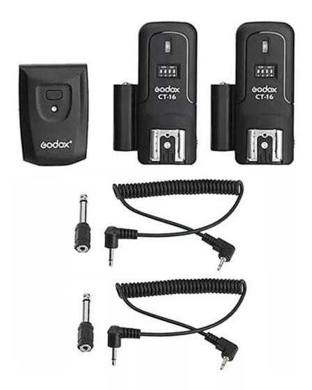 Imagem de Rádio Flash Godox Ct16 Duplo Com Transmissor E Receptores