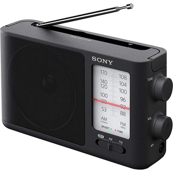 Imagem de Rádio FM/AM portátil Sony ICF-506 Sintonização Analógica Preto