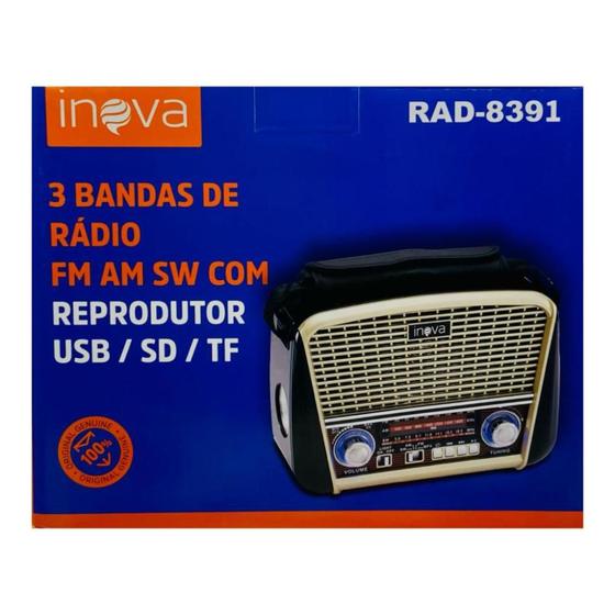 Imagem de Rádio Inova Retrô 3 Bandas FM AM SW