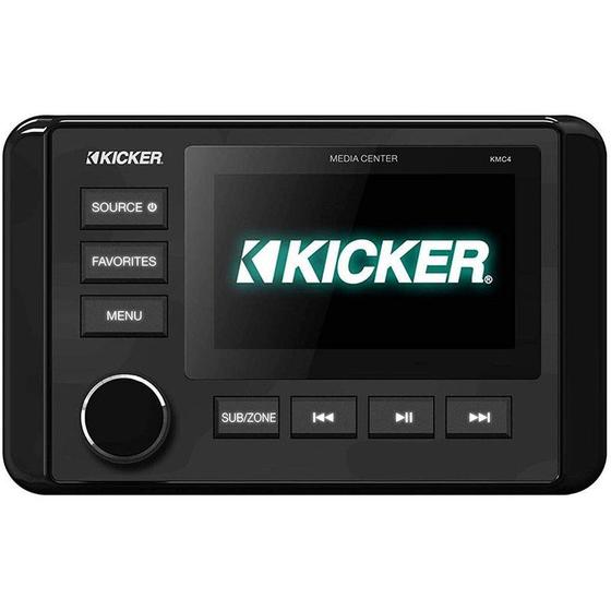 Imagem de Rádio Marítimo Kicker KMC4 com Conexão USB. Auxiliar. FM e Bluetooth