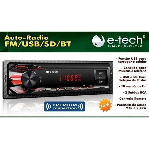 Imagem de Radio MP3  Linha Premium BT (Controle Remoto) USB SD FM