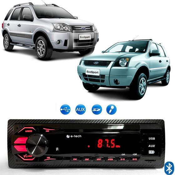 Imagem de Radio Mp3 Som Automotivo Bluetooth Usb Card Sd Ford Ecosport