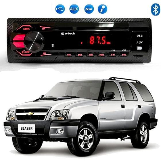 Imagem de Radio Mp3 Som Automotivo Bluetooth Usb Cartão Sd Blazer S10