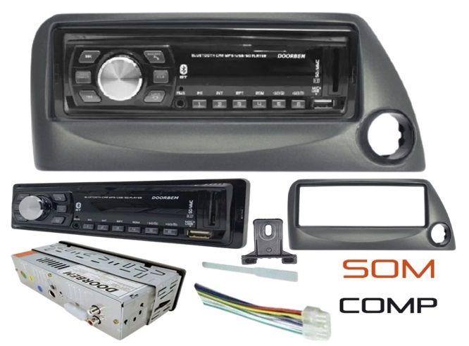 Imagem de Radio Mp3 Som Automotivo e Moldura Ford Ka Din 1 azul