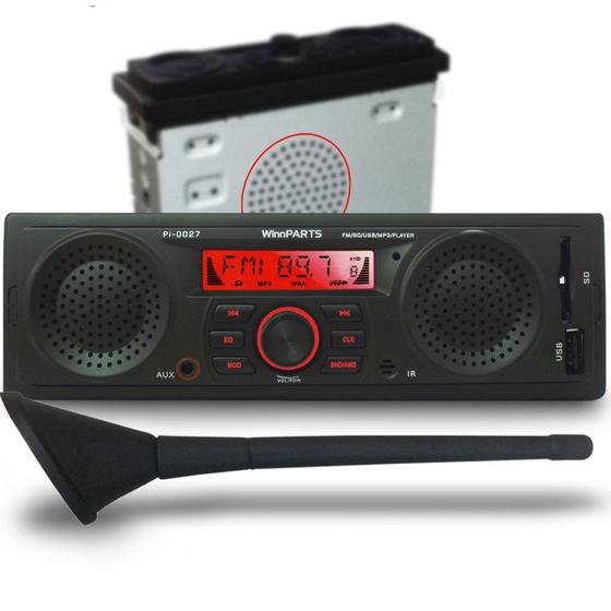 Imagem de Radio Mp3 Usb Alto Falantes + Subwoofer Integrados Com Antena Curta-kit1343 Kit1343