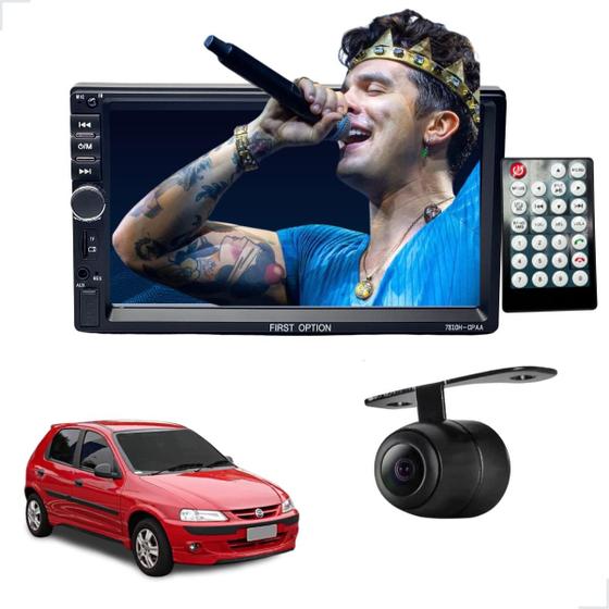 Rádio MP5 CarPlay Android Auto 2 Din + Câmera Ré Celta 2000 2001 2002 ...