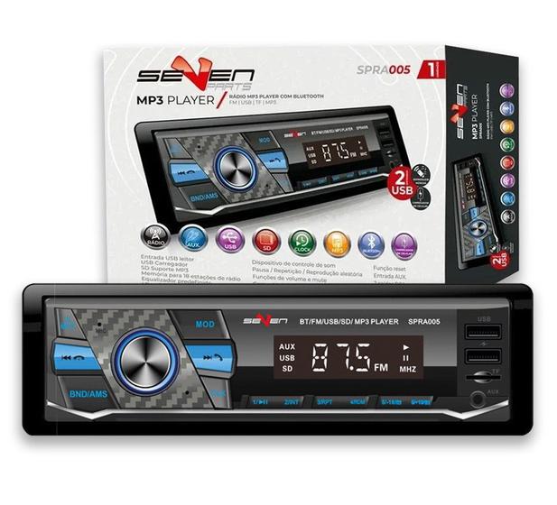 Imagem de Radio Para Carro Som Bluetooth Automotivo Mp3 2 USB SPRA005