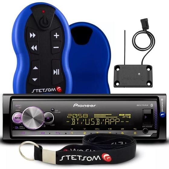 Imagem de Radio Pioneer Som Bluetooth Usb Sem Toca Cd Mvh-x3000br Com Controle Longa Distancia Stetsom 500m