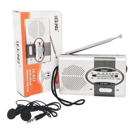 Rádio Portátil Am Fm com Fone de Ouvido lelong Le-651 Menor preço em Rádio Portátil Am Fm com Fone de Ouvido lelong Le-651