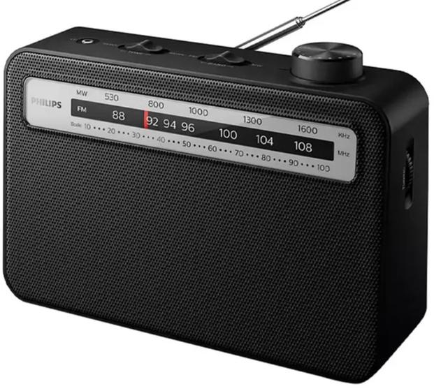 Rádio Portátil Am / FM Philips TAR2506/37 AUX AM/FM Preto Rádio