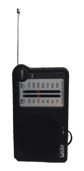 Imagem de Rádio portátil bolso Lucky MK-13 AM-FM Musicas entrada de Fone de Ouvido