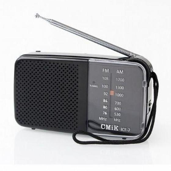 Rádio Portátil de Bolso Am/fm Pilha AA Excelente Sintonia CMIK