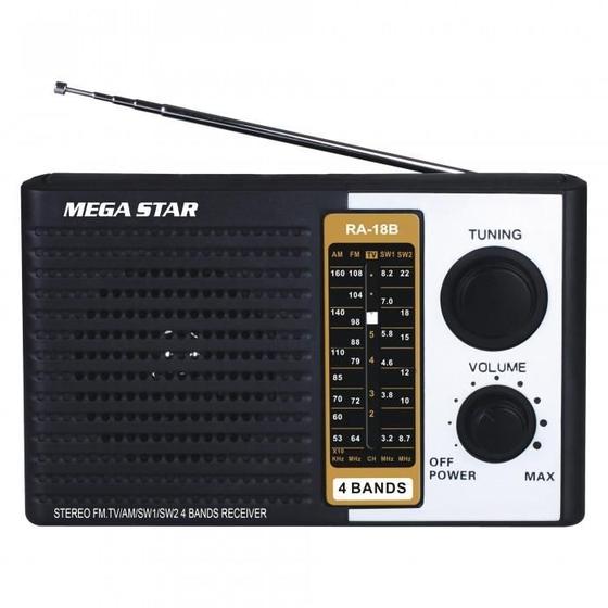 Imagem de Radio Portatil Mega Star RA18C AM/FM/30