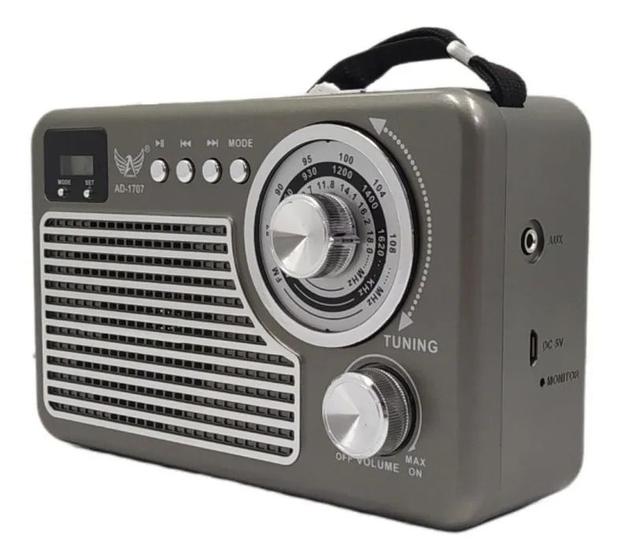 Radio Retro Vintage Nisuta Am Fm Portatil Bluetooth Auxiliar