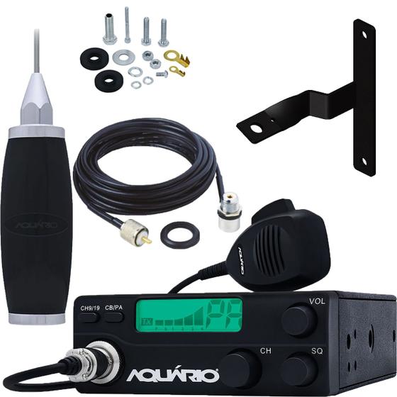 Imagem de Radio Px 40 Canais Homologado Anatel Rp-40 Antena PX Marinox 2,70 Metros B-2003P Cabo 5,5 Metros Suporte Mercedes Benz MB Bicudo Parafusos Anti Furto