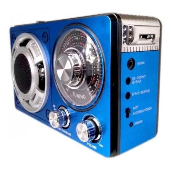 Imagem de Rádio Recarregável Am/Fm/Usb/Sd 10W Bivolt Grasep D-1605