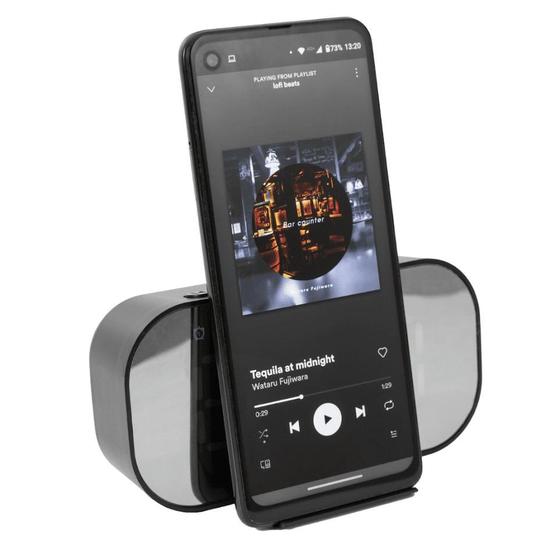 Imagem de Rádio Relógio Bluetooth Mp3 Micro Sd Auxiliar 5w Rms Recarregável com Suporte para Smartphone