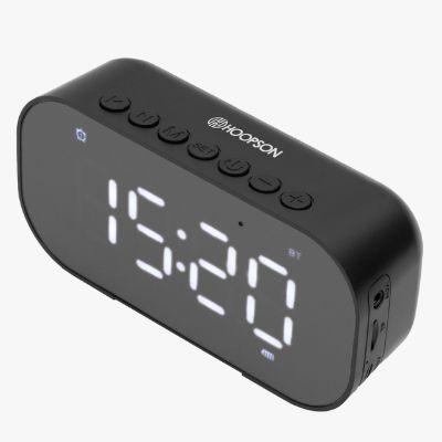 Imagem de Rádio Relógio Digital Portátil com Bluetooth (10M) Despertador  MicroSD e AUX Potência:3W RMS Display Led Hoopson Clock-01