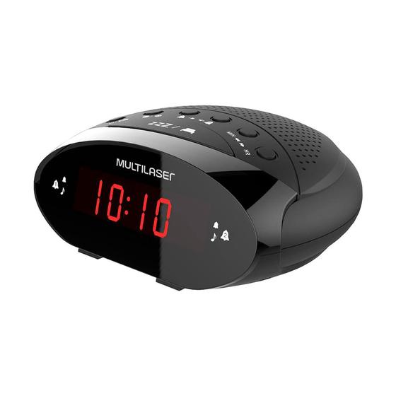 Imagem de Rádio Relógio FM Digital Alarme Despertador Com Display LED Multilaser SP399