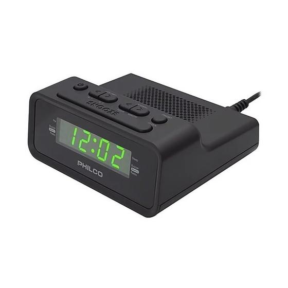 Imagem de Rádio Relógio Philco Alarme Bivolt Display 0.6 Preto Verde