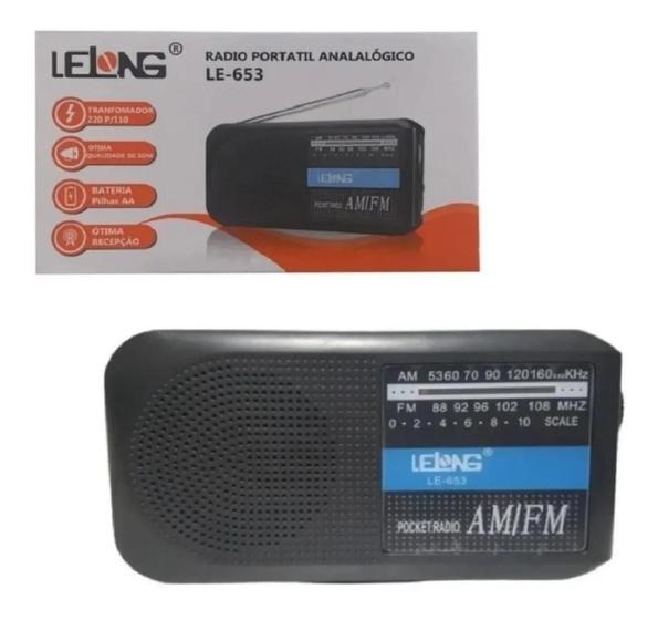 Imagem de Radio Retro Fm/Am Bolso Mesa Portatil Analógico Antena