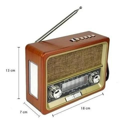 Imagem de Rádio Retro Kts Vintage Fm Am Usb Sd Bluetooth Bateria Solar PGXB103