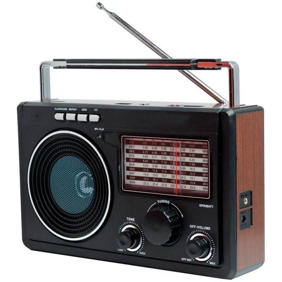 Rádio Retrô Livstar CNN686ru 11 Faixas Am/Fm 3w Rádio Portátil