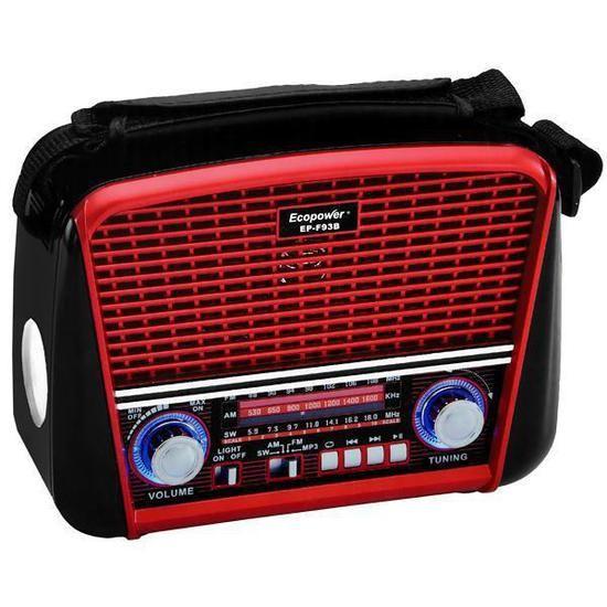 Imagem de Radio Retro Recarregável BT/USB/ SD/ EP-F93B Bivolt Vermelho