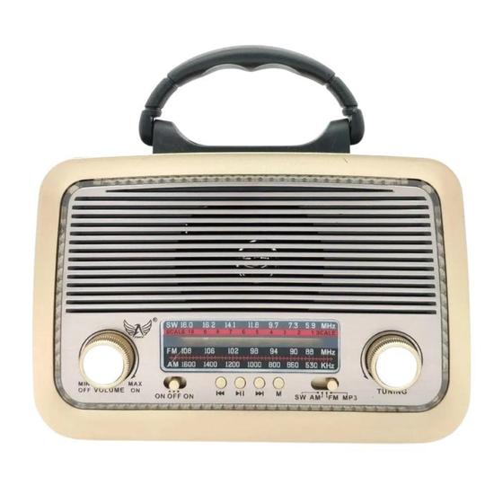 Imagem de Rádio Retro Vintage AM/FM/Bluetooth e Lanterna AD-3199 - Altomex