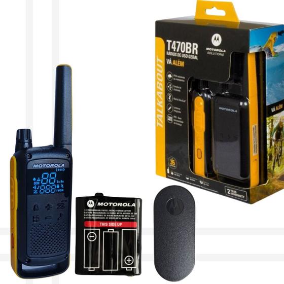 Imagem de Rádio T470BR Com Bateria Motorola Original e Clip Reposição