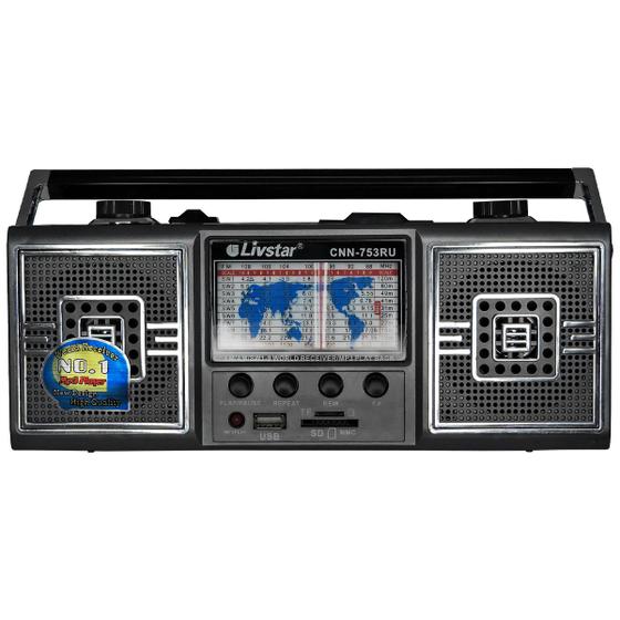 Rádio Vintage 11 Bandas Livstar Am Fm Sw1-9 Mp3 Usb-Sd-Tf Menor preço em Rádio Vintage 11 Bandas Livstar Am Fm Sw1-9 Mp3 Usb-Sd-Tf