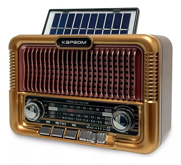 Imagem de Rádio Vintage Retro com bluetooth USB 1088 AM/FM/SW recarregável