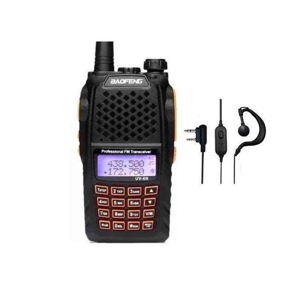 Imagem de Rádio Walk Talk Comunicador Baofeng UV-6R Dual Band Uhf Vhf Fm