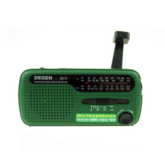 Imagem de Rádio Wokex FM AM SW Crank Dynamo Solar Power Emergency