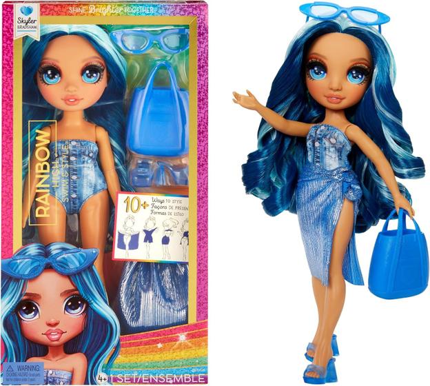 Imagem de Rainbow high swim e style - skyler (blue) - mga