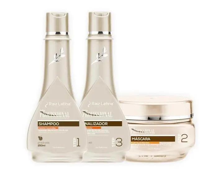 Imagem de Raiz Latina Kit Shampoo Mascara E Leave-In Fortalecedor