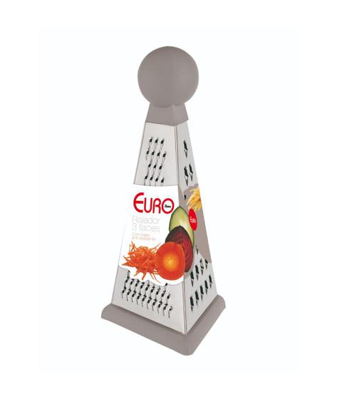 Imagem de Ralador 3 Faces Para Legumes Verduras Frios Base Silicone Anti-deslizante Euro Home
