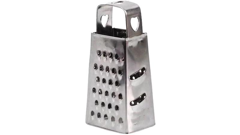 Imagem de Ralador 4 Faces Mini Inox Alho Queijo Mesa Pequeno