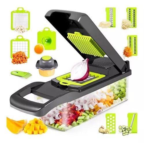 Imagem de Ralador cortador de legumes multiuso 10 em 1 com dispenser