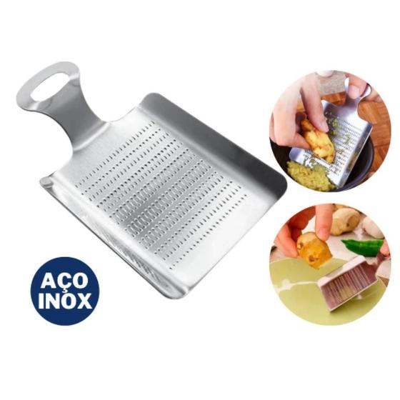 Imagem de Ralador de Gengibre Alho Japonês Manual em Aço Inox