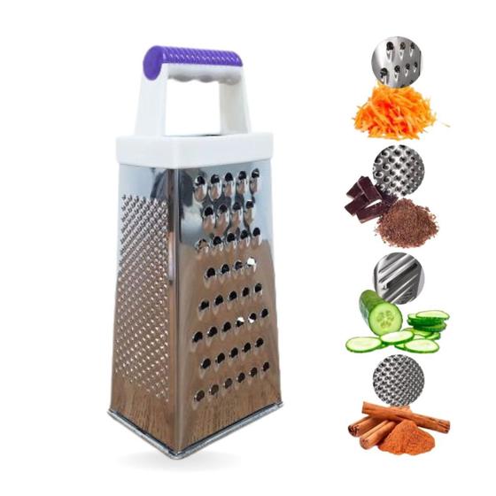 Ralador de Legumes e Queijo 4 Fases Em Aço Inox 21cm Menor preço em Ralador de Legumes e Queijo 4 Fases Em Aço Inox 21cm